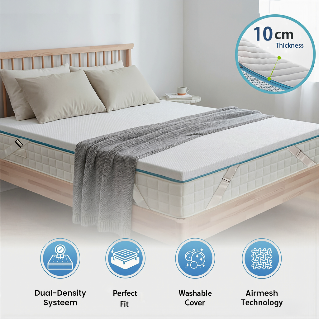 SESSILE Cloud-Luxury Topper Deep Pressure Alleviation - 10cm