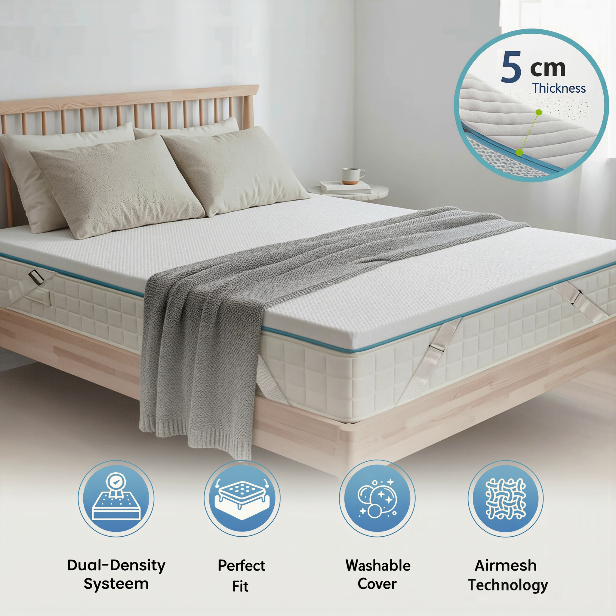 SESSILE Air-Light Topper - 5cm