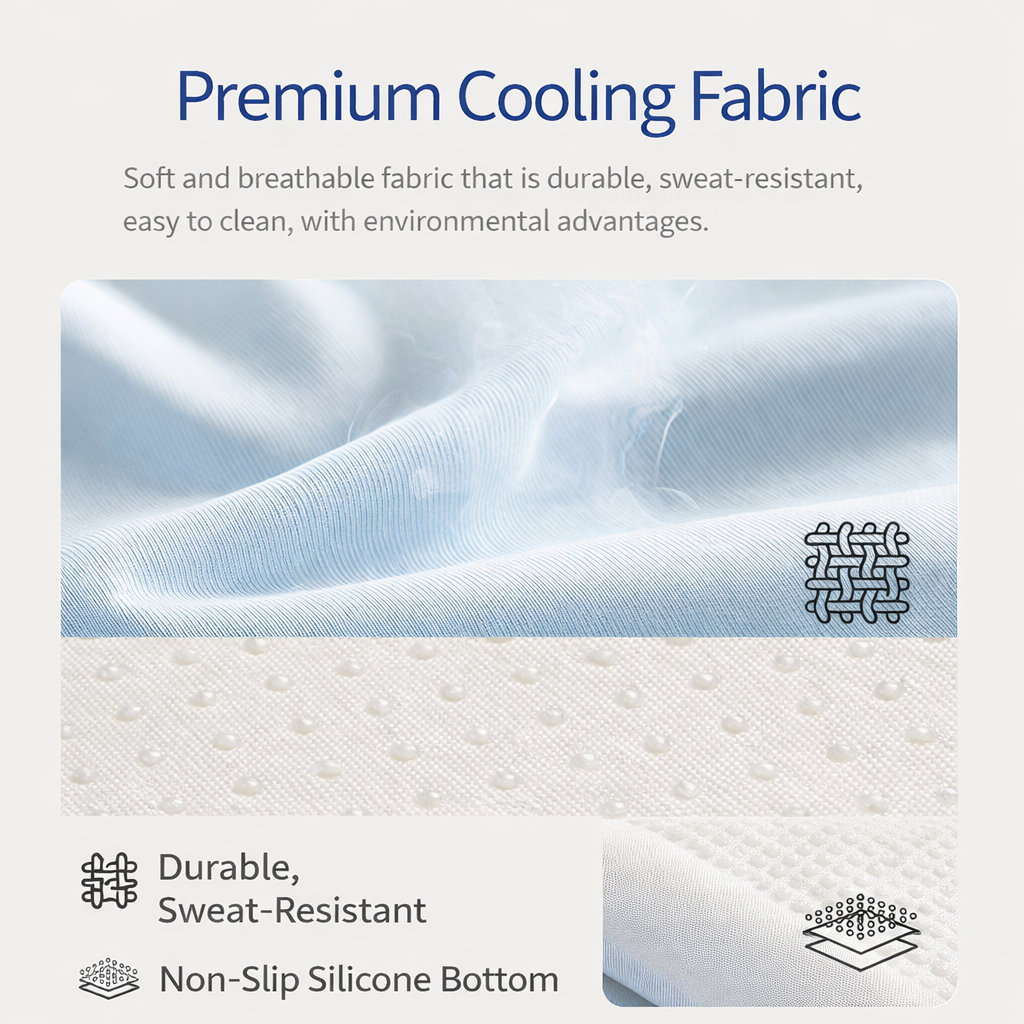 SESSILE Blue COOLING Spine & Back Care Medium Firm Foldable Mattress Topper